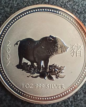1 dollaro 2007 PROOF Australia argento 1 ONCIA.999