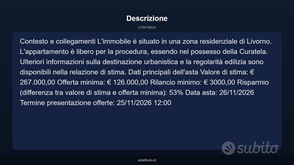 Appartamento – Livorno, San Marco, Consiglio di Zona 2 - Vista 5