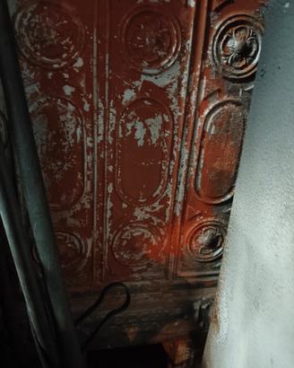 stufa in terracotta BECCHI Forlì - da restaurare 
