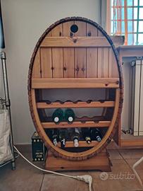 Botticella portabottiglie in pino russo