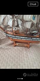 originale miniatura amerigo vespucc legno, stoffa 