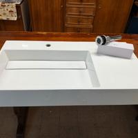 LAVABO BAGNO SOSPESO RETTANGOLARE BIANCO 90X48X13