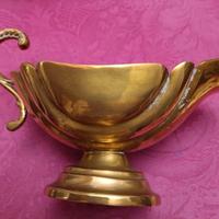 Salsiere antiche vintage ottone e Ginori