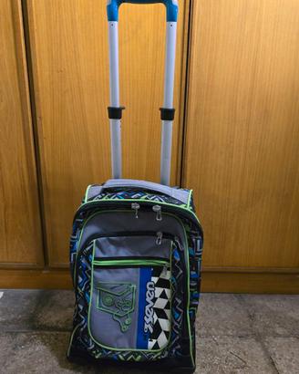 Zaino Trolley SEVEN grigio e verde fluo