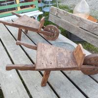 Carriole in legno porta fiori cm 70x30x25