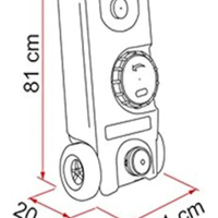 Serbatoio con ruote per acque grigie roulotte