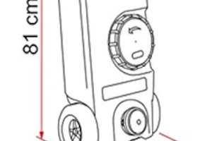 Serbatoio con ruote per acque grigie roulotte