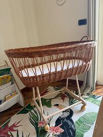 Culla vimini set completo pari al nuovo
