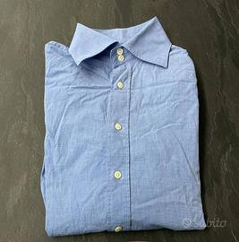 Camicia da uomo azzurra a manica lunga - Benetton