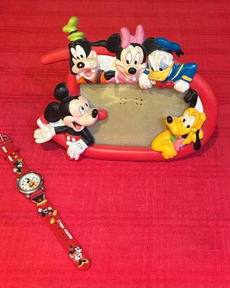 Set Topolino portafoto + orologio