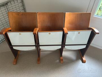 Sedie da cinema in legno antiquariato