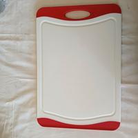 Tagliere grande bianco e rosso 