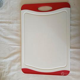 Tagliere grande bianco e rosso 