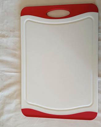 Tagliere grande bianco e rosso 