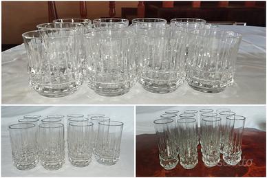 Servizio 36 bicchieri cristallo vintage 