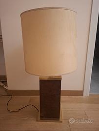 Lampada da tavolo vintage con paralume cilindrico