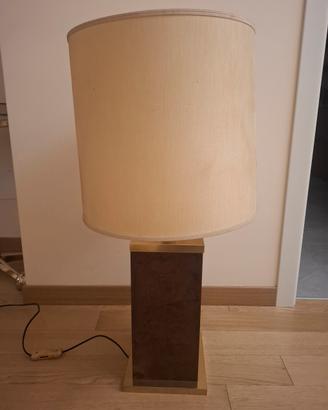 Lampada da tavolo vintage con paralume cilindrico