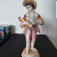 statuetta contadino e gallo 🐓 Ponte Bassano 