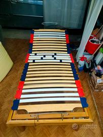 rete a doghe ortopedica reclinabile con materasso