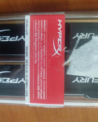 Kingston Hyper X Fury 16 GB DDR3 1600 Mhz
