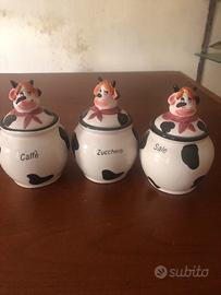 Porta caffe. Zucchero. Sale