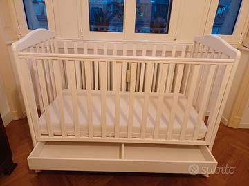 Lettino legno bimbi Azzurra Design + Materasso