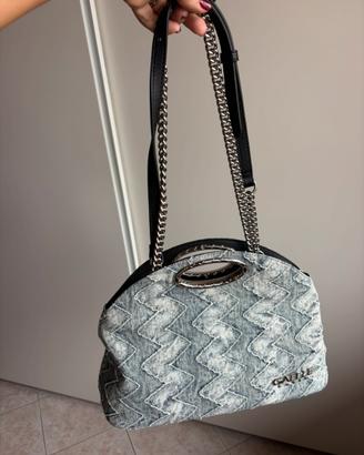 Borsa Gaëlle Paris in Denim Effetto Chevron