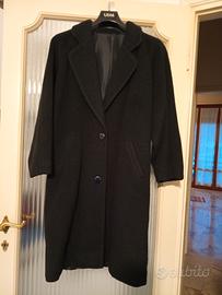 cappotto nero lana donna 