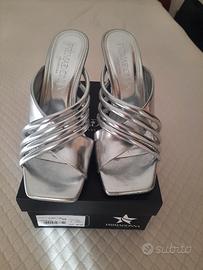 Mules open argento Primadonna n 39
