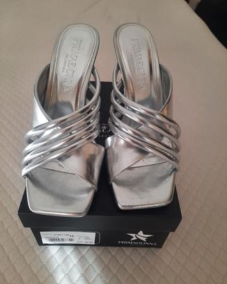 Mules open argento Primadonna n 39