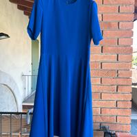 Abito estivo donna blu elettrico con cintura