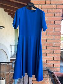 Abito estivo donna blu elettrico con cintura