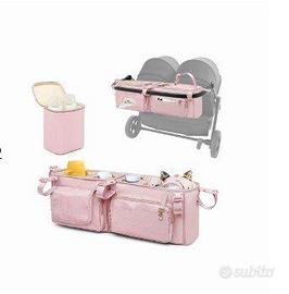 Organizzatore Passeggino Doppio Compatibile Rosa