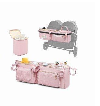 Organizzatore Passeggino Doppio Compatibile Rosa