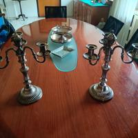coppia candelabri argento
