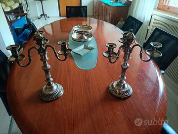 coppia candelabri argento
