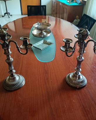 coppia candelabri argento