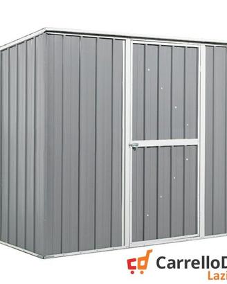 Casetta box giardino Acciaio 260x185 grigio chiaro