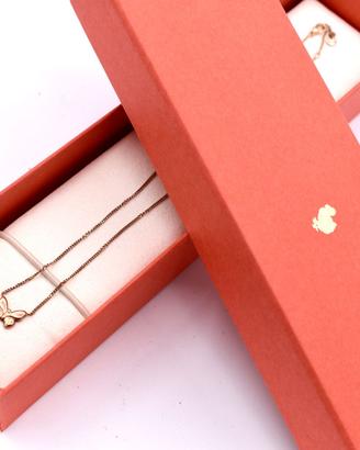Dodo collana farfalla oro rosa 9 kt