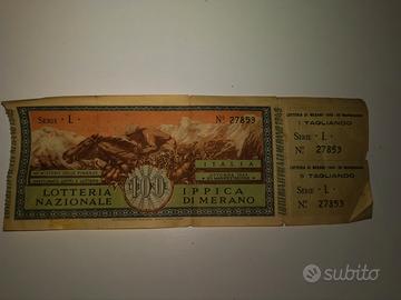 Biglietto Lotteria 1949