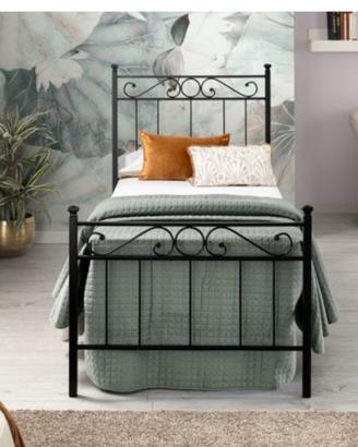 Letto singolo in ferro battuto