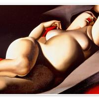 Poster de Lempicka "La bella Raffaela" corn. legno