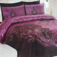 Completo letto matrimoniale in raso 