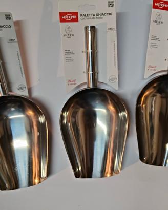 Set 3 Pz Paletta Ghiaccio in Acciaio 27 cm