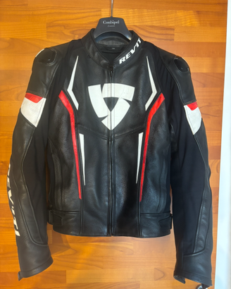 Giacca in pelle moto Revit taglia 48