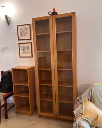 Libreria con ante in vetro - libreria bassa