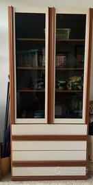 Modernariato anni 70 vetrinetta libreria