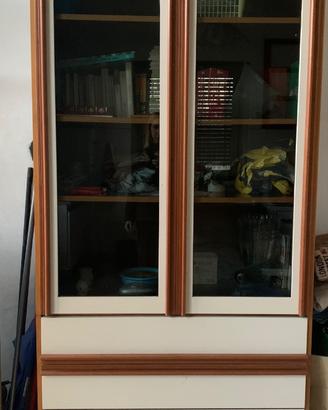 Modernariato anni 70 vetrinetta libreria