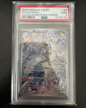 Reshiram 167 Psa 9 Stamped Box Topper pokemon