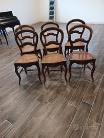 Sedie legno e paglia di Vienna